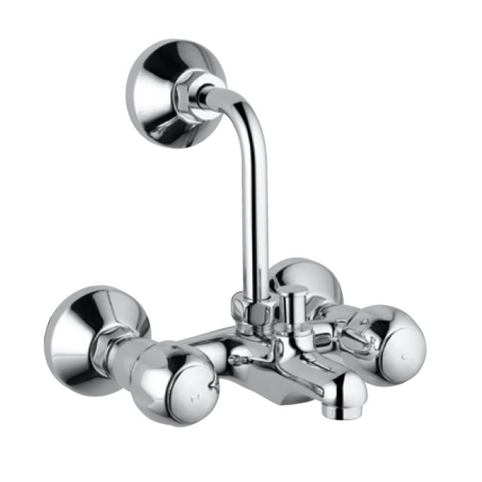 WALL MIXER WITH UPPER BEND - JAQUAR FAUCETS - ( CHROME - CLARION QUARTER TURN - 0x15 mm - 0inchX0.5inch )