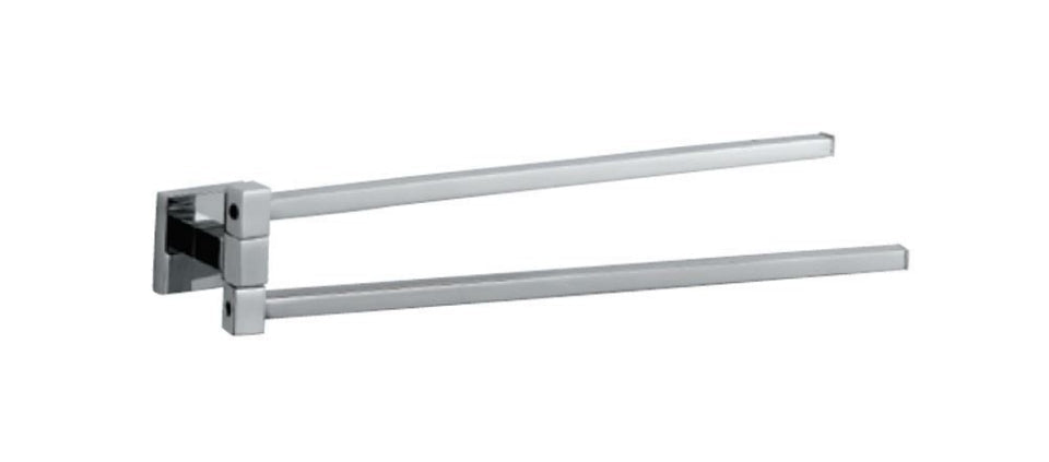 (PRUN)SWIVEL TOWEL HOLDER TWIN TYPE - JAQUAR FAUCETS - ( CHROME - ACC. KUBIX PRIME - 0x0 mm - 0inchX0inch )