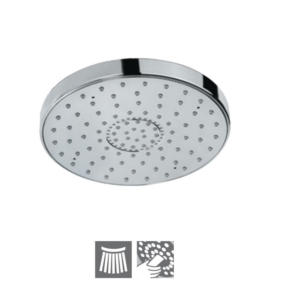 ROUND SINGLE FLOW AIR - JAQUAR FAUCETS - ( CHROME - OVERHEAD SHOWER - 15x140 mm - 0.5inchX5.5inch )