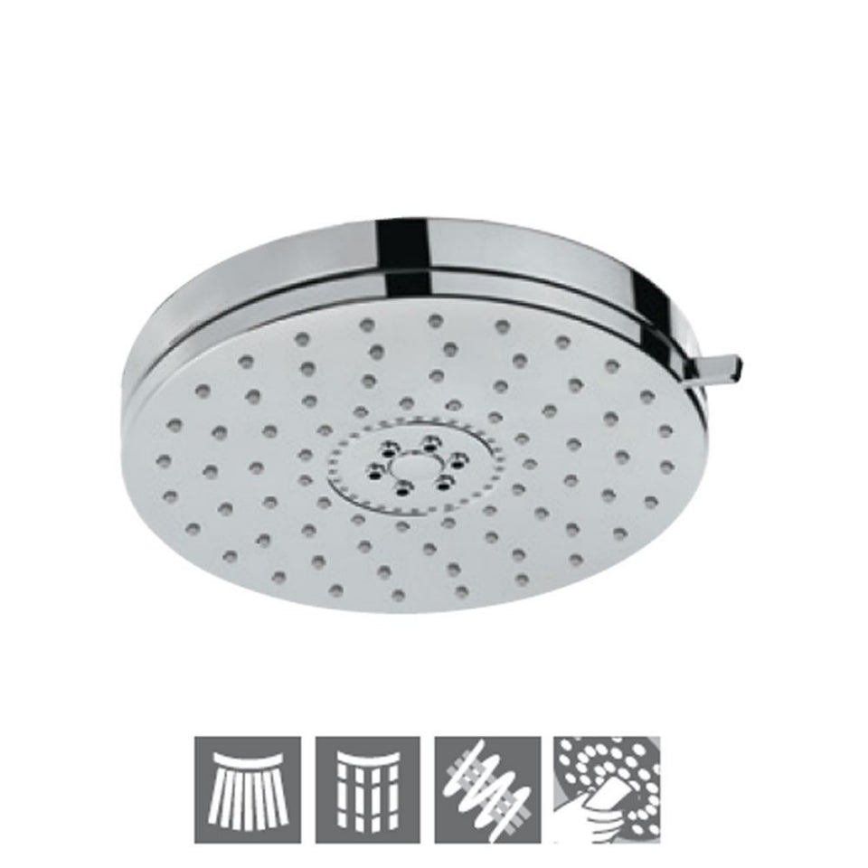 ROUND M.FLOW WITH AIR - JAQUAR FAUCETS - ( CHROME - OVERHEAD SHOWER - 15x140 mm - 0.5inchX5.5inch )