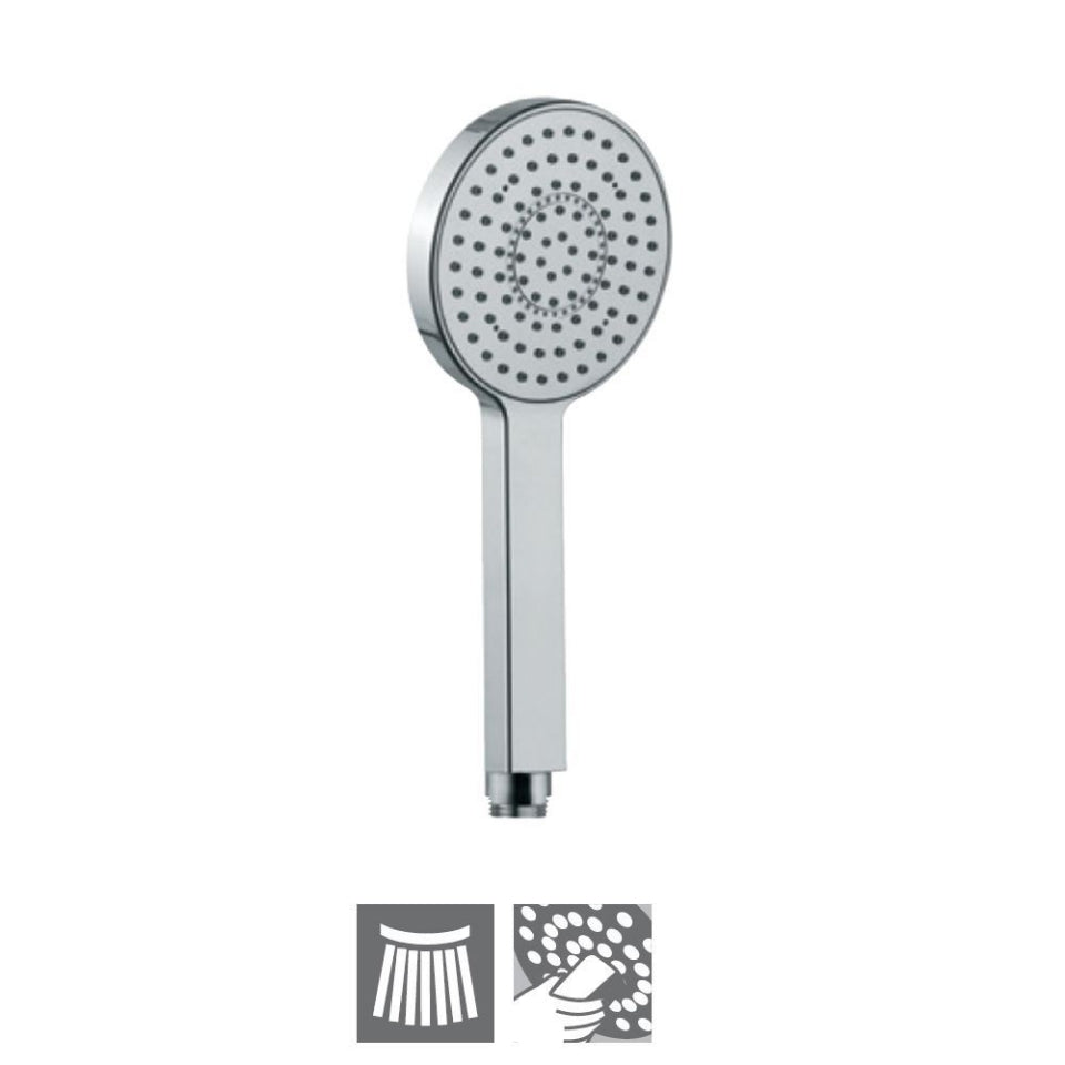 ROUND S.FLOW AIR EFFECT W/O TUBE & HOOK - JAQUAR FAUCETS - ( CHROME - HAND SHOWER - 15x105 mm - 0.5inchX4inch )