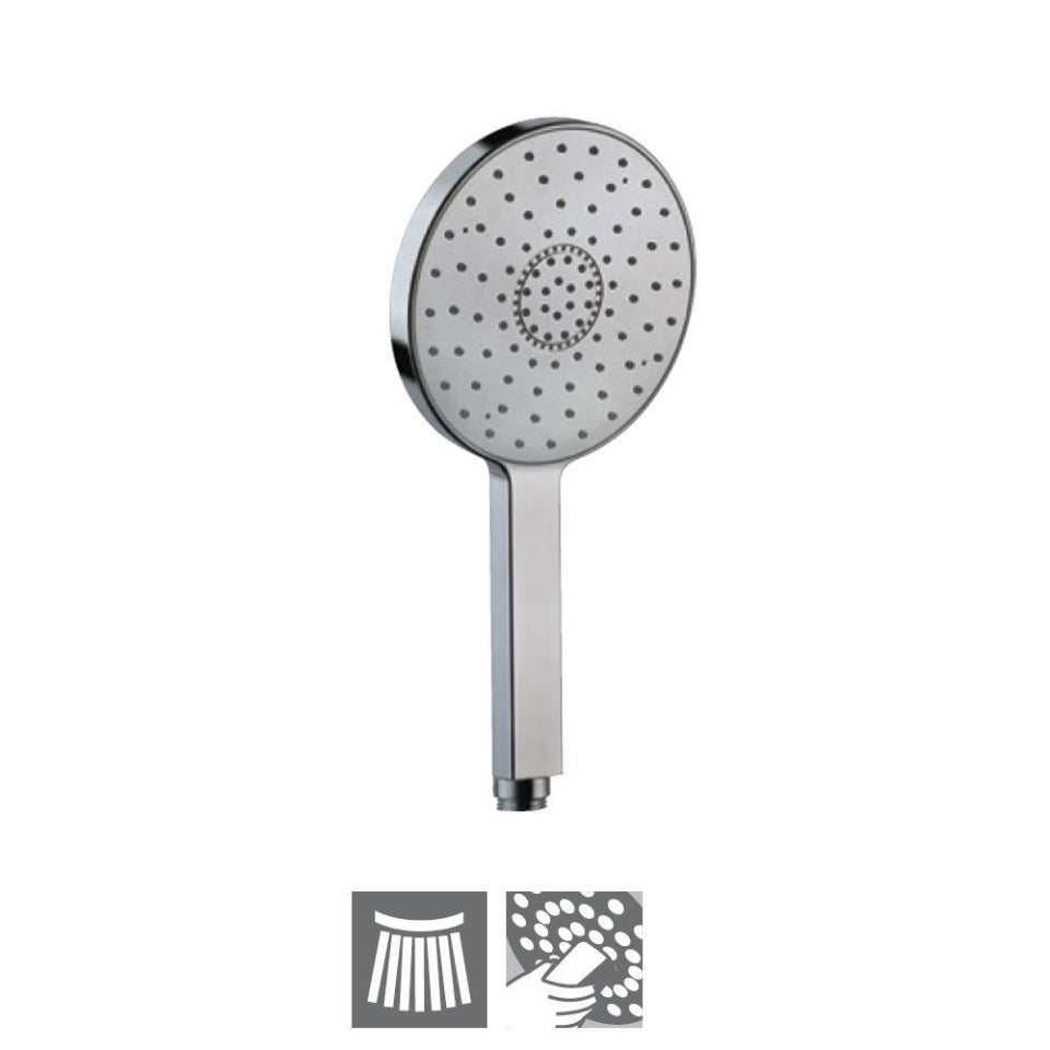 ROUND S.FLOW AIR EFFECT W/O TUBE & HOOK - JAQUAR FAUCETS - ( CHROME - HAND SHOWER - 15x140 mm - 0.5inchX5.5inch )