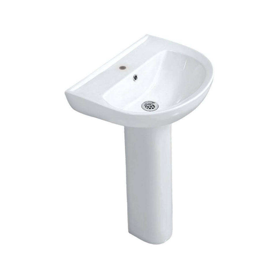 WASH BASIN WALL HUNG - JAQUAR SWARE - ( WHITE - FLORENTINE - 545x435 mm - 22inchX17inch )