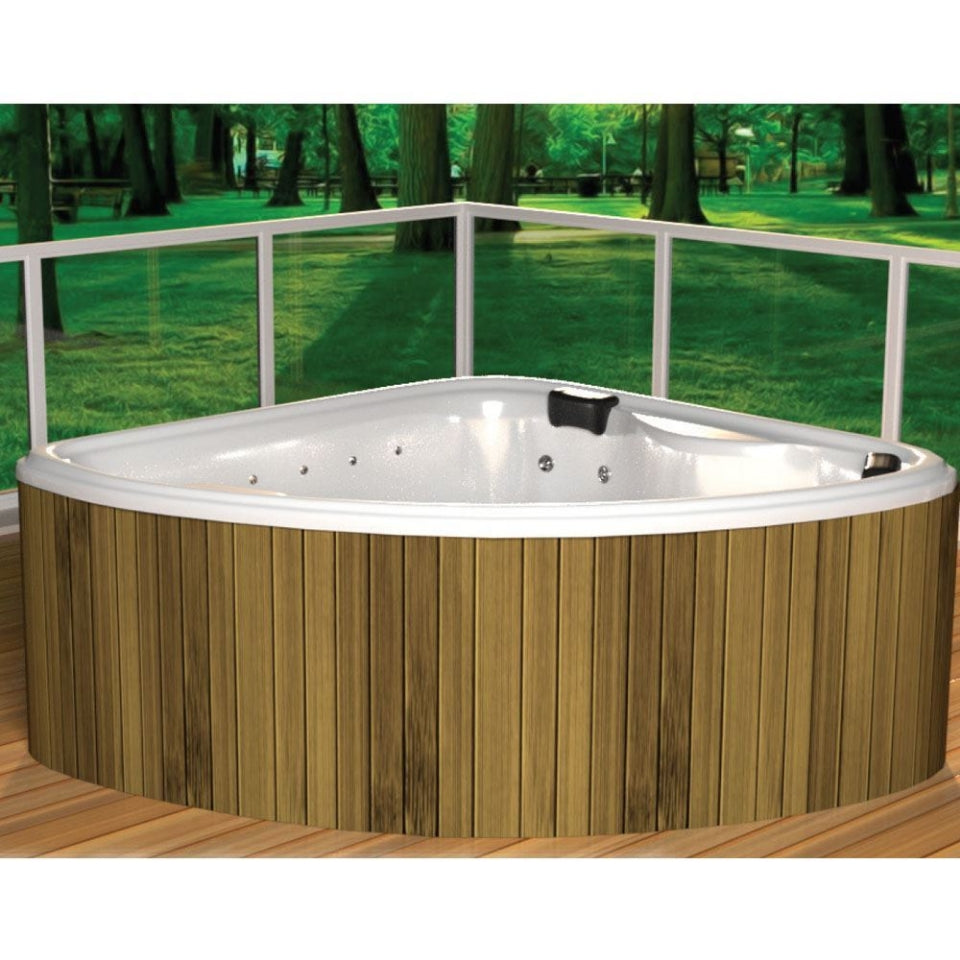 FISHER 2 CORNER SPA 74CM HEIGHT 2 SEATER - JAQUAR WELLNESS - ( WHITE - FISHER - 1650x1650 mm - 65inchX65inch )