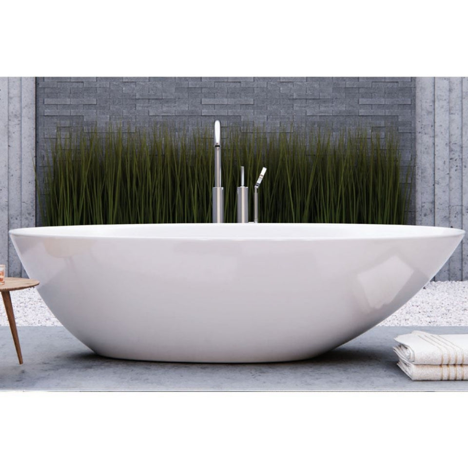 FREE STANDING BATH TUB W/WASTE & OVRFLOW - JAQUAR WELLNESS - ( WHITE - EGGY - 1700x850 mm - 67inchX34inch )