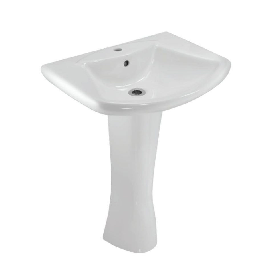 WALL HUNG BASIN W/FIXING ACC. - JAQUAR SWARE - ( WHITE - LYRIC - 590x490 mm - 23.6inchX19.6inch )