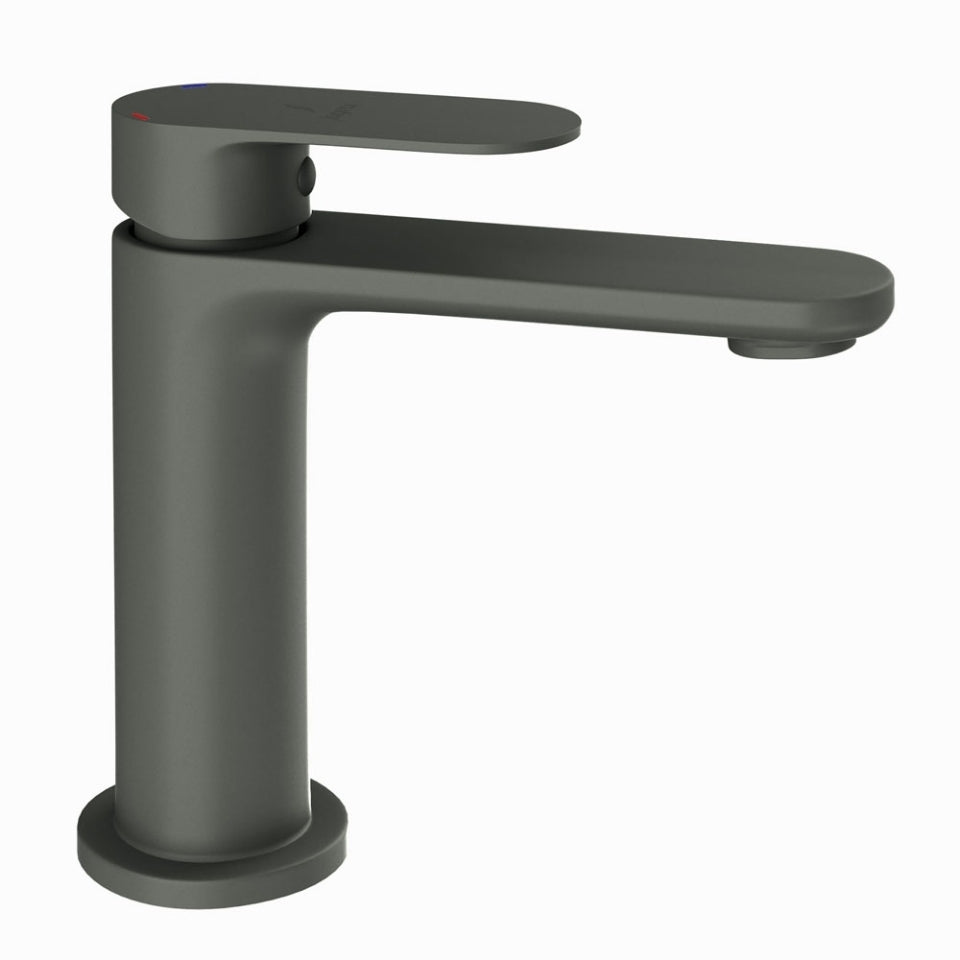 SINGLE LEVER BASIN MIXER WITHOUT POPUP WASTE - JAQUAR FAUCETS - ( GRAPHITE - OPAL PRIME - 0x0 mm - 0inchX0inch )