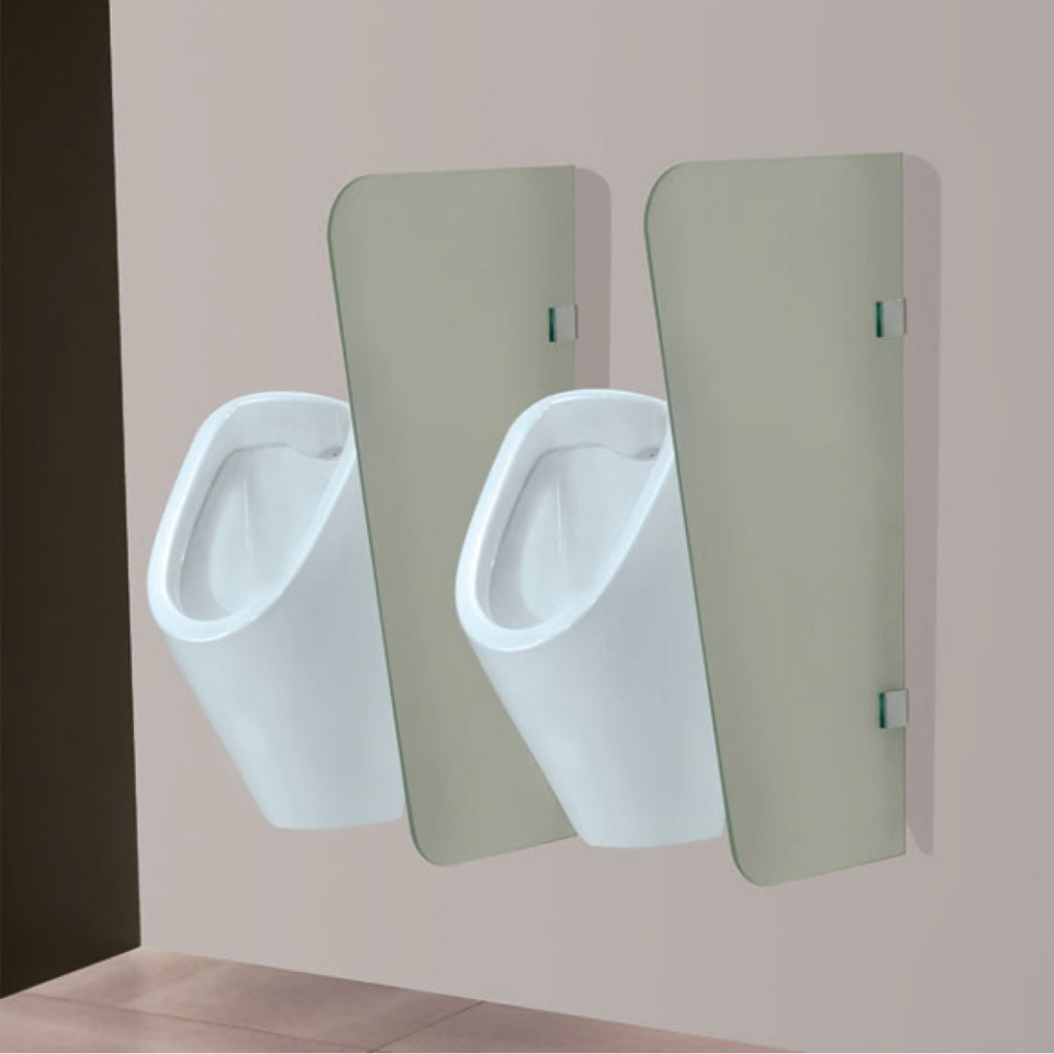 PARTITION GLASS FOR URINALS CRV - JAQUAR ENCLOSURE - ( CHR - 8MM FROSTED GLASS - 900x450 mm - 36inchX18inch )