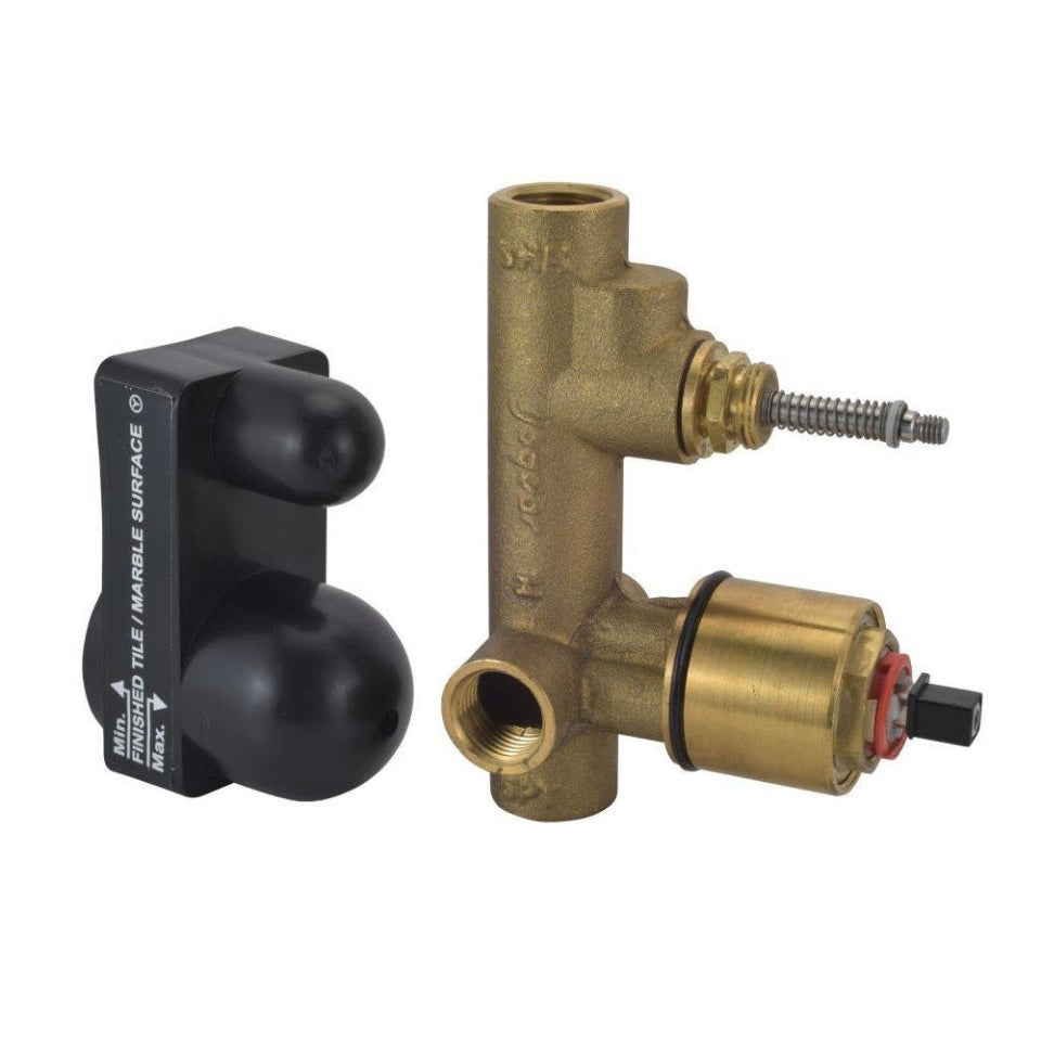 CONCEALED BODY FOR SINGLE LEVER DIVERTER - JAQUAR FAUCETS - ( CHROME - CONTINENTAL PRIME - 0x15 mm - 0inchX0.5inch )