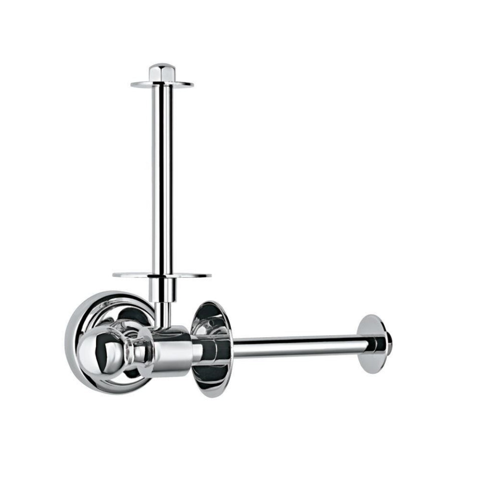 TOILET PAPER HOLDER TWIN TYPE - JAQUAR FAUCETS - ( CHROME - QUEENS ACC. - 0x0 mm - 0inchx0inch )