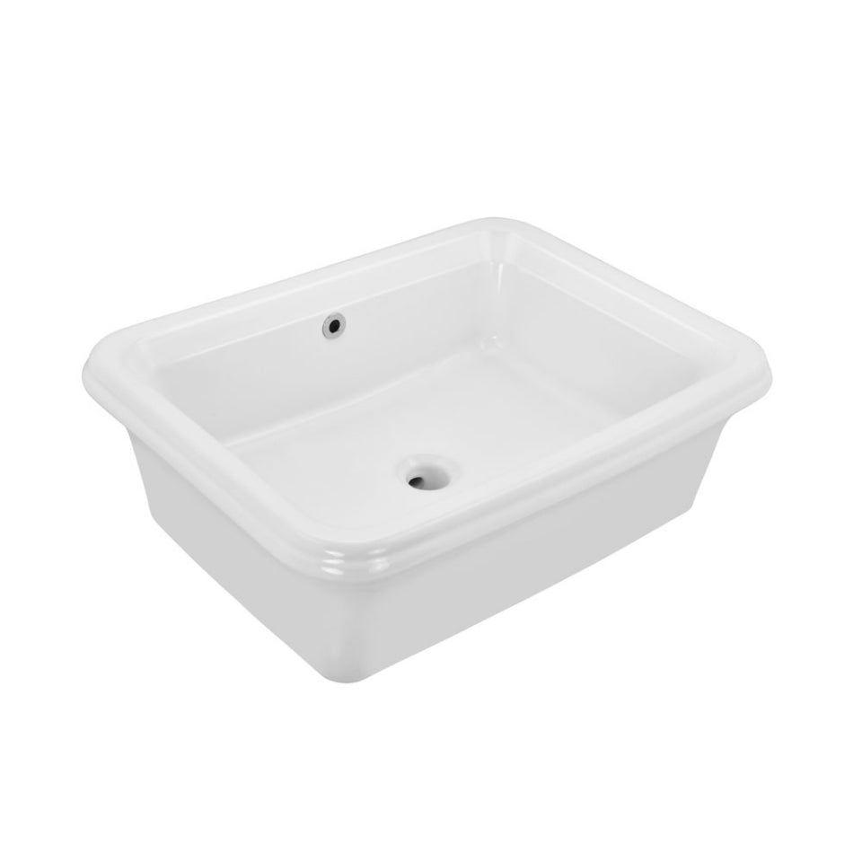 TABLE TOP BASIN, SIZE: 600x460x195 MM - JAQUAR SWARE -  ( WHITE -  - 600x460 mm - 24inchX18.4inch )