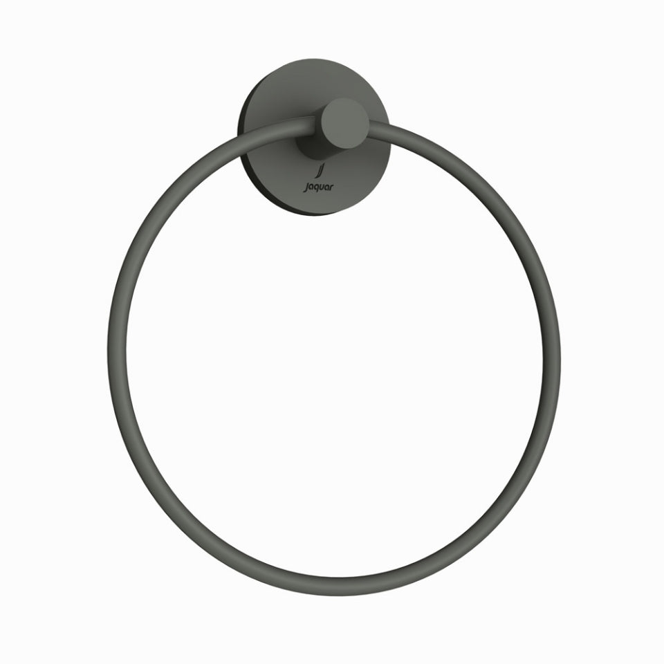 TOWEL RING ROUND WITH ROUND FLANGE - JAQUAR FAUCETS - ( GRAPHITE - CONTINENTAL ACC. - 0x0 mm - 0inchx0inch )