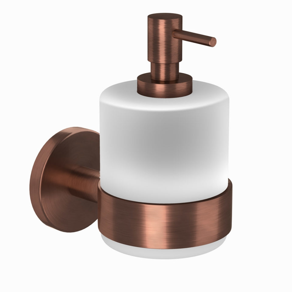 SOAP DISP W/GLASS BOTTLE - JAQUAR FAUCETS - ( ANTIQUE COPPER - CONTINENTAL ACC. - 0x0 mm - 0inchx0inch )