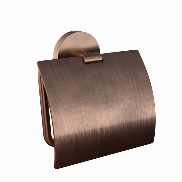 TOILET ROLL HOLDER WITH STAINLESS STEEL FLAP - JAQUAR FAUCETS - ( ANTIQUE COPPER - CONTINENTAL ACC. - 0x0 mm - 0inchX0inch )