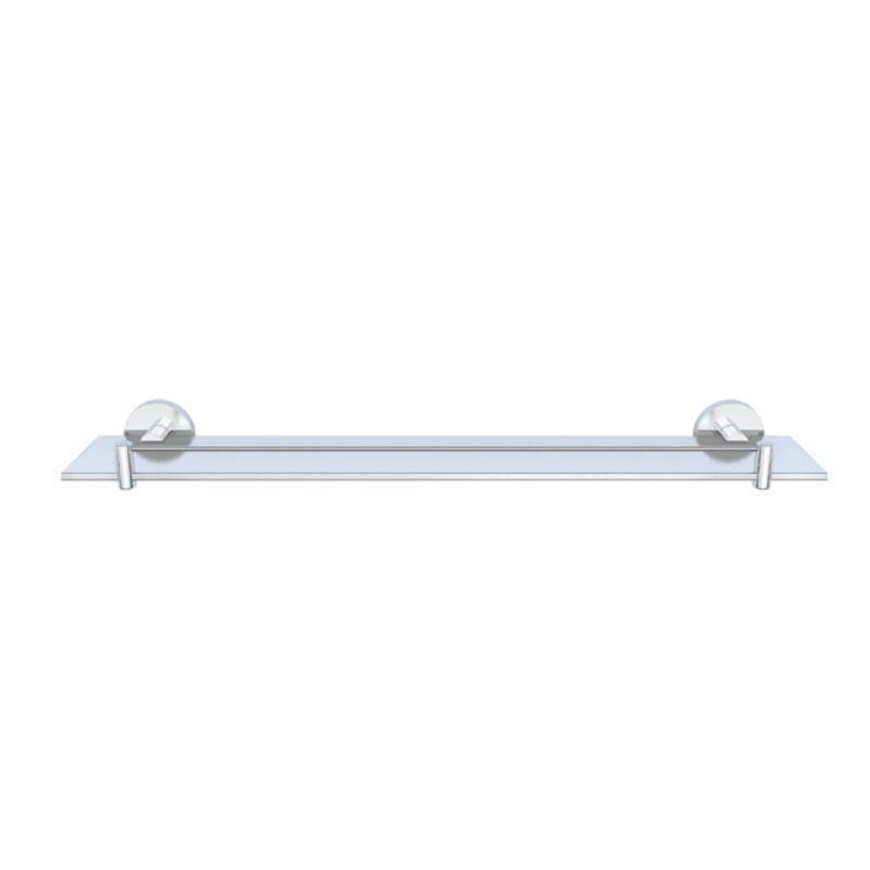 GLASS SHELF 600MM LONG - JAQUAR FAUCETS - ( CHROME - CONTINENTAL ACC. - 0x600 mm - 0inchX24inch )