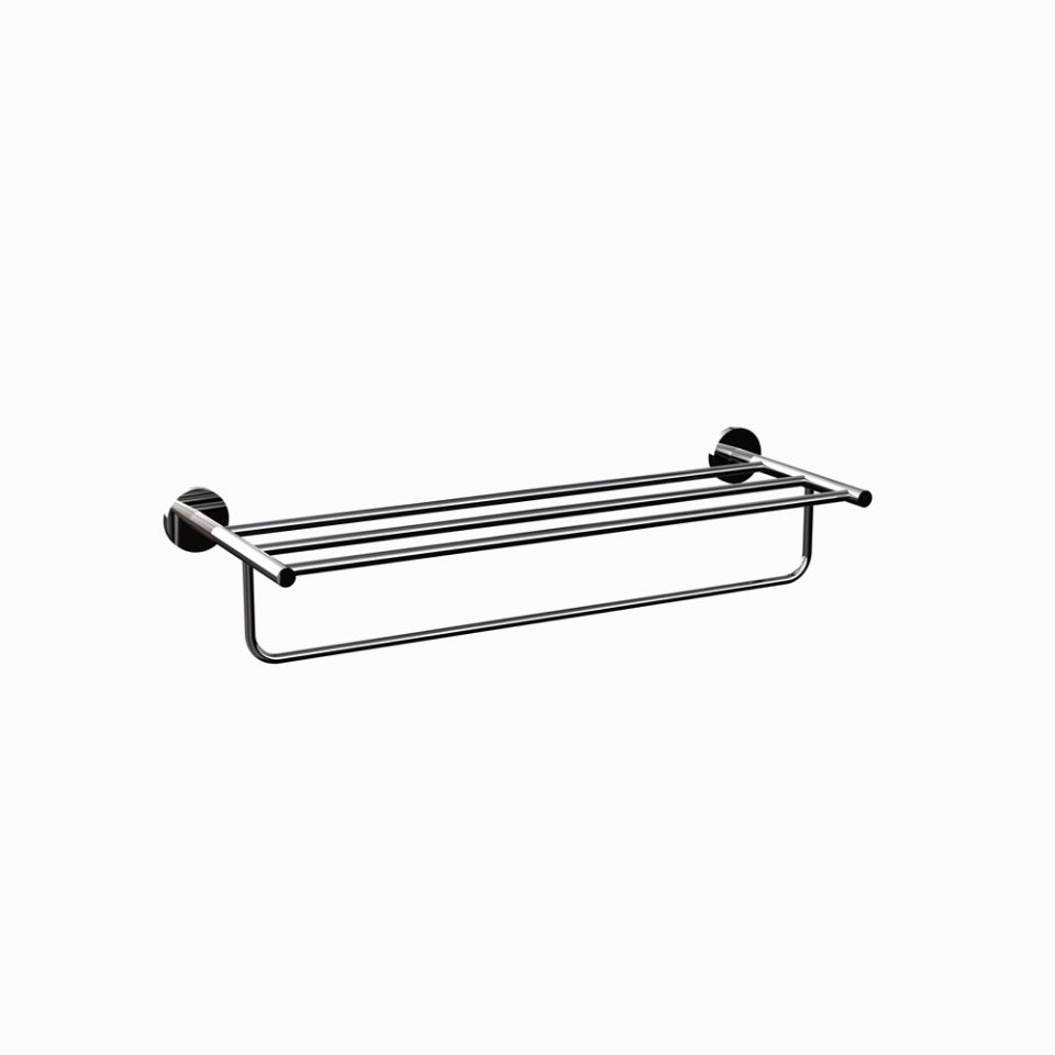 TOWEL RACK W/HANGER - JAQUAR FAUCETS - ( BLACK CHROME - CONTINENTAL ACC. - 0x600 mm - 0inchX24inch )