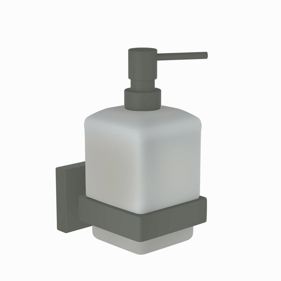 SOAP DISH W/GLASS BOTTLE - JAQUAR FAUCETS - ( GRAPHITE - ACC. KUBIX PRIME - 0x0 mm - 0inchx0inch )