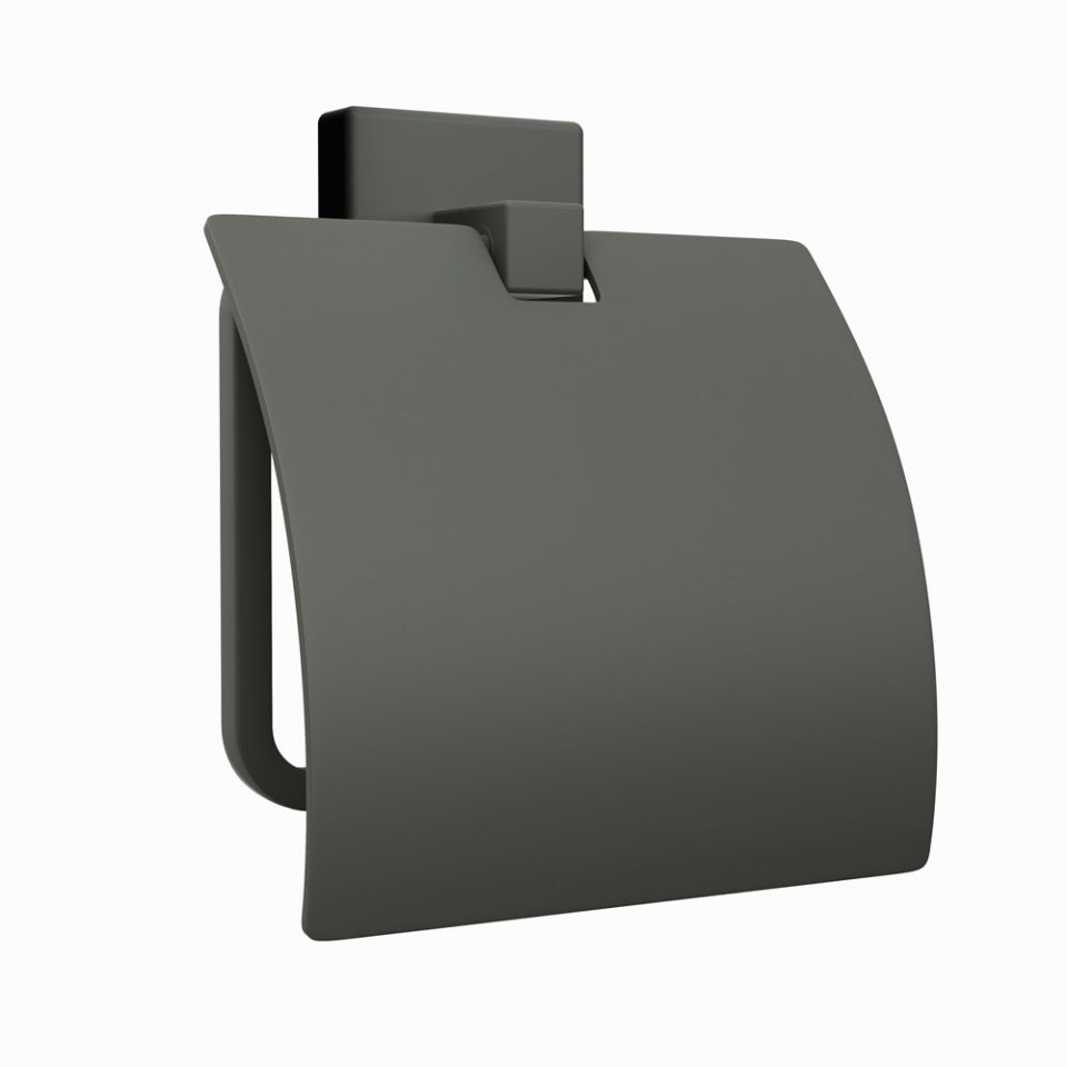 TOILET ROLL HOLDER WITH FLAP - JAQUAR FAUCETS - ( GRAPHITE - ACC. KUBIX PRIME - 0x0 mm - 0inchX0inch )