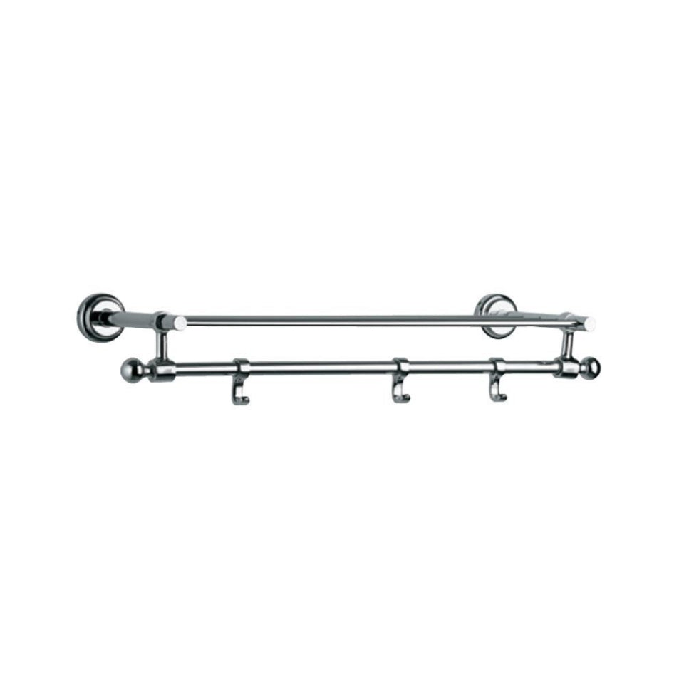 TOWEL RACK - JAQUAR FAUCETS - ( CHROME - QUEENS ACC. - 0x600 mm - 0inchX24inch )