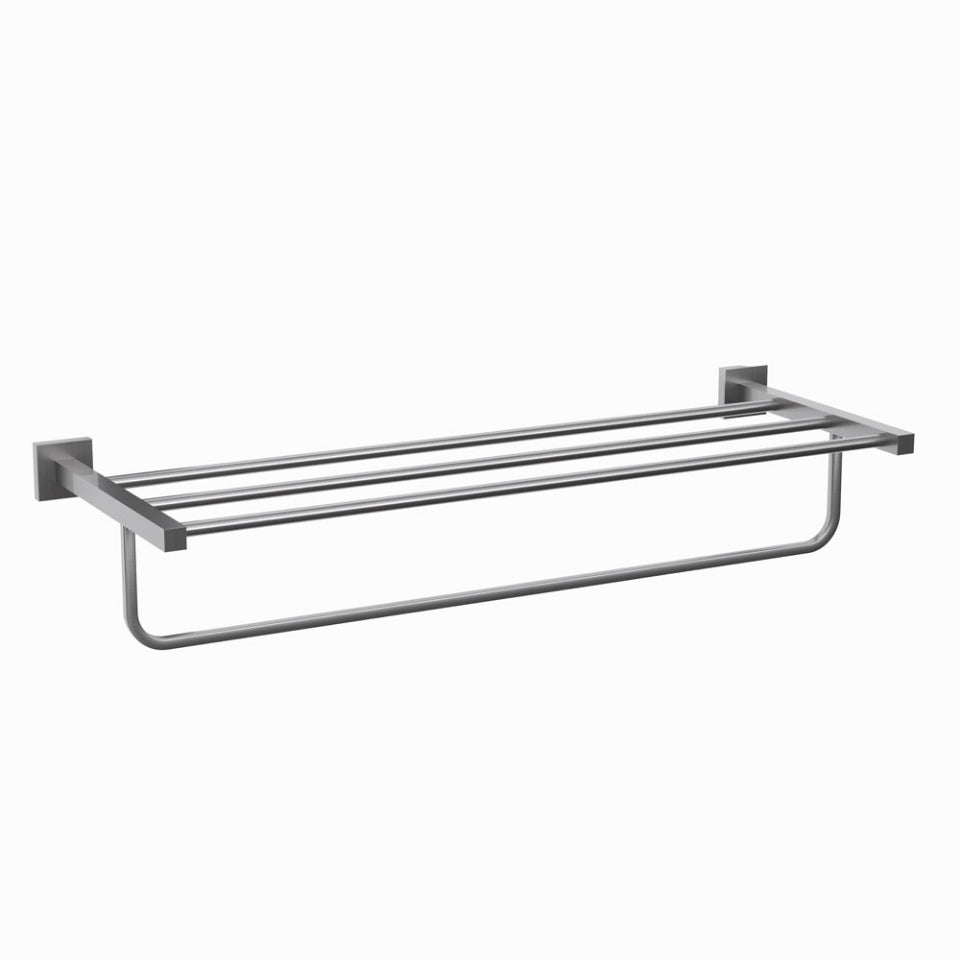 TOWEL RACK W/HANGERS - JAQUAR FAUCETS - ( STAINLESS STEEL - ACC. KUBIX PRIME - 0x600 mm - 0inchX24inch )