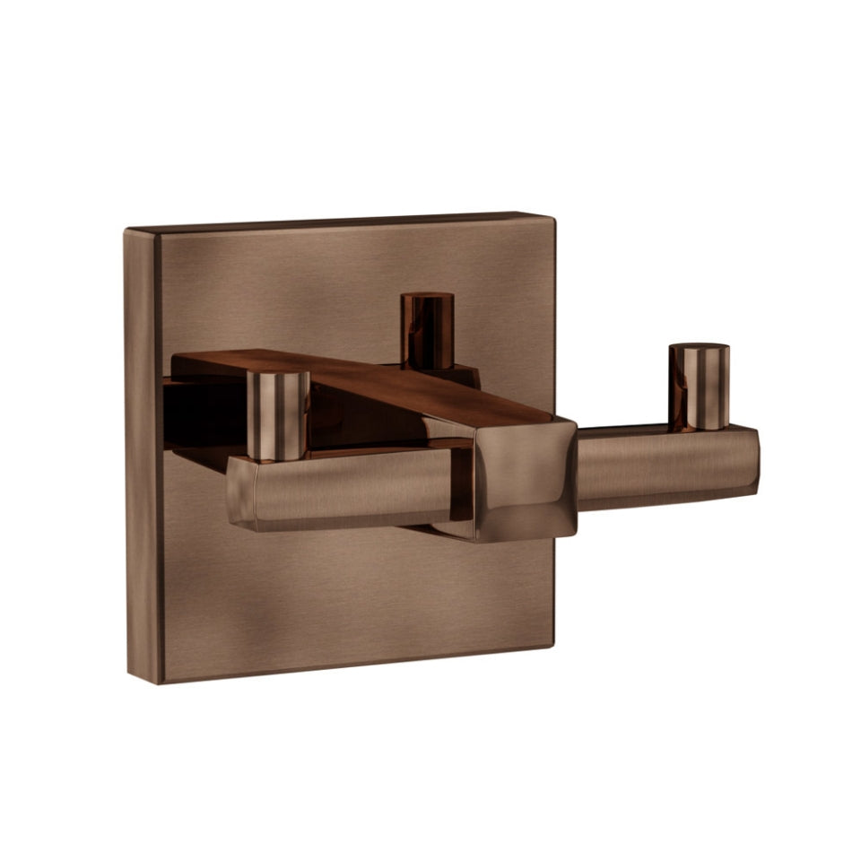 DOUBLE COAT HOOK - JAQUAR FAUCETS - ( ANTIQUE COPPER - ACC. KUBIX PRIME - 0x0 mm - 0inchx0inch )