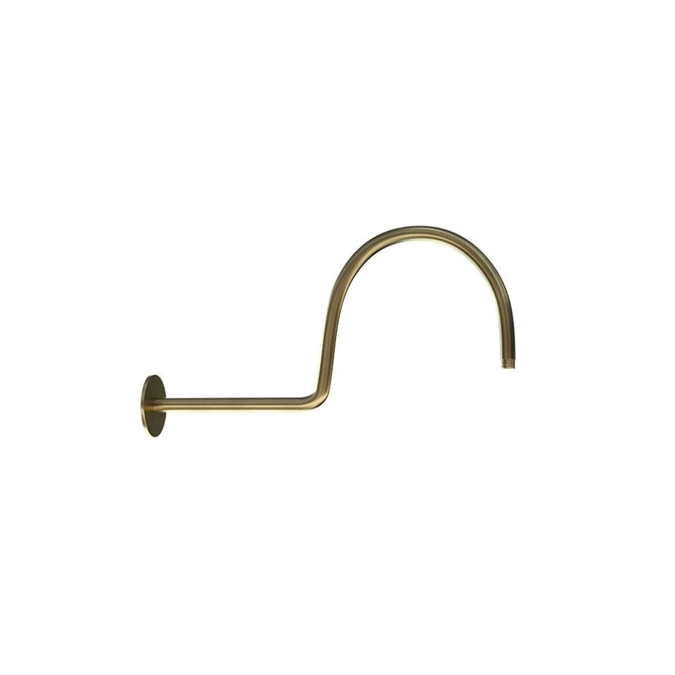 SHOWER ARM VICTORIAN WITH FLANGE - JAQUAR FAUCETS - ( ANTIQUE BRONZE - SHOWER ACC. - 480x15 mm - 19.2inchX0.5inch )