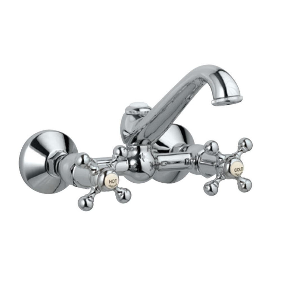 SINK MIXER W/M WITH FLANGE - JAQUAR FAUCETS - ( CHROME - QUEENS - 0x15 mm - 0inchX0.5inch )