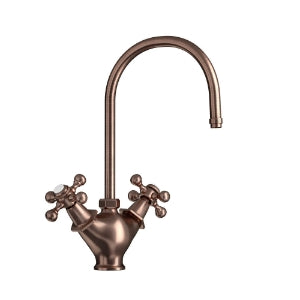 SINK MIXER T/M SINK MIX.S.HOLE T.MPIPES - JAQUAR FAUCETS - ( ANTIQUE COPPER - QUEENS - 0x15 mm - 0inchX0.5inch )