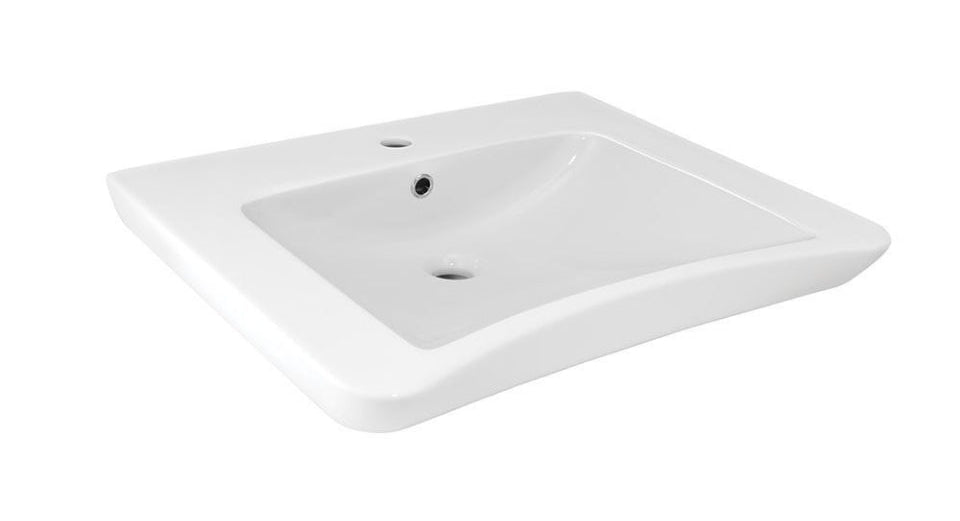 WALLHUNG BASIN WITH FIXING ACCESSORIES - JAQUAR SWARE - ( WHITE - DISABLED - 650x565 mm - 26inchX22.6inch )