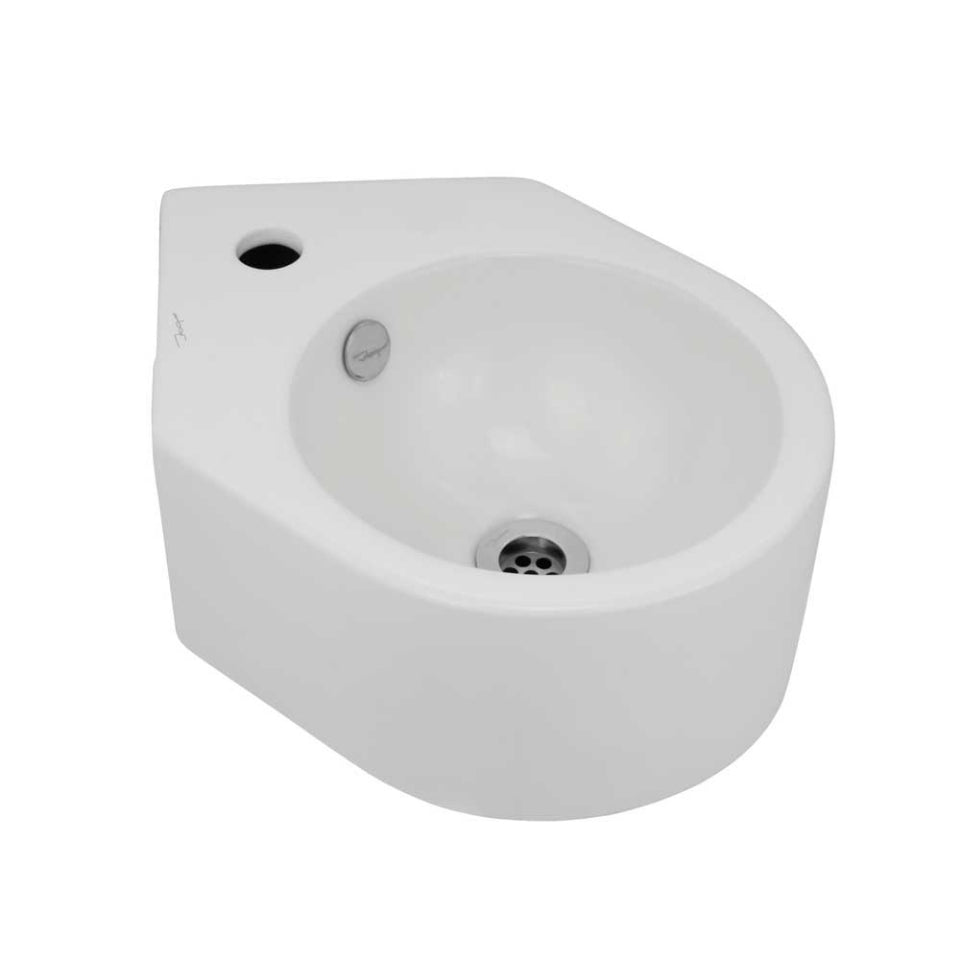 WALL HUNG CORNER BASIN - JAQUAR SWARE - ( WHITE - JDR - 315x435 mm - 12.5inchX17inch )