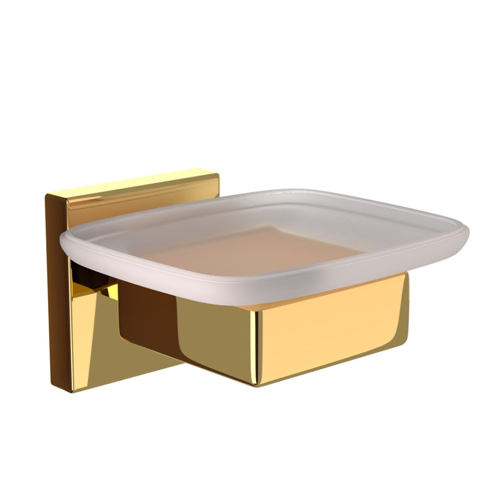 SOAP DISH HOLDER - JAQUAR FAUCETS - ( GOLD BRIGHT PVD - ACC. KUBIX PRIME - 0x0 mm - 0inchx0inch )