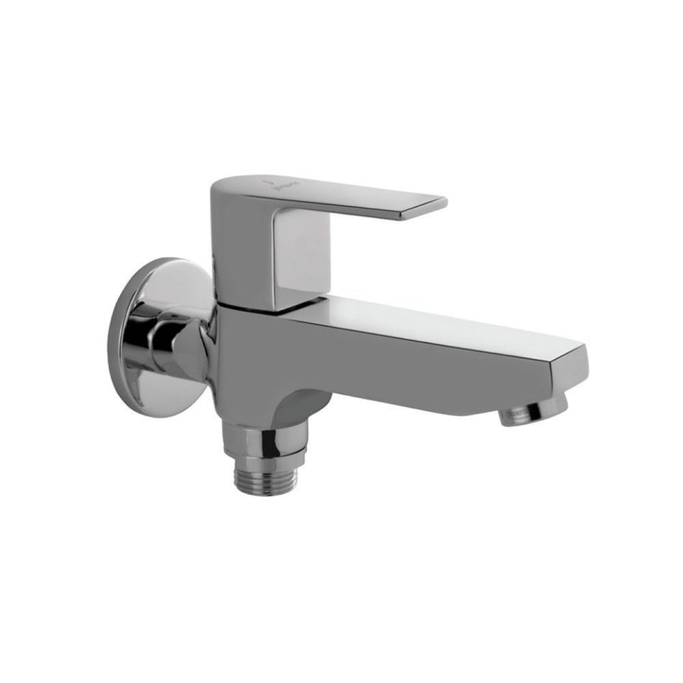 BIB COCK 2-WAY WITH FLANGE - JAQUAR FAUCETS - ( CHROME - ARIA - 0x15 mm - 0inchX0.5inch )