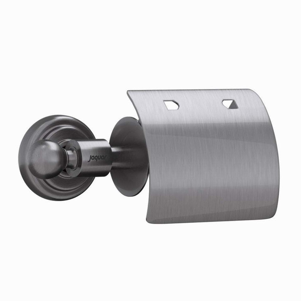 TOILET PAPER HOLDER W/FLAP - JAQUAR FAUCETS - ( STAINLESS STEEL - QUEENS ACC. - 0x0 mm - 0inchx0inch )