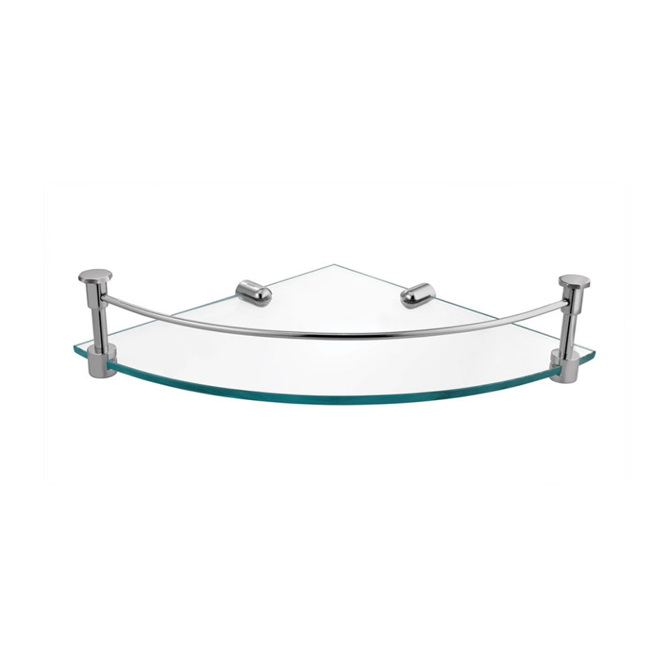 CORNER GLASS SELF (WITH BRACKET)- JAQUAR FAUCETS - ( CHROME - CONTINENTAL PRIME ACCESSORIES - 0x0 mm - 0inchX0inch )
