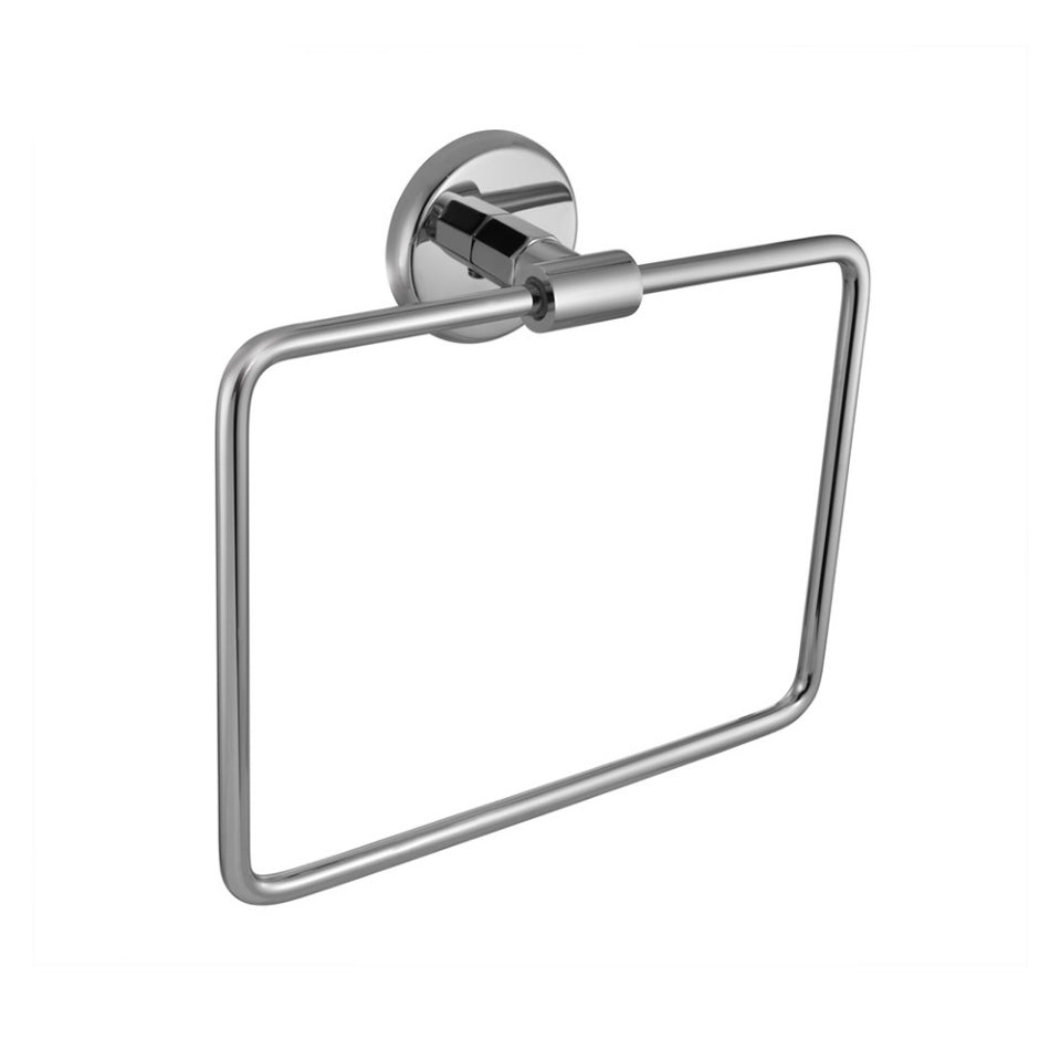 TOWEL RING SQUARE WITH ROUND FLANGE - JAQUAR FAUCETS - ( CHROME - CONTINENTAL PRIME ACCESSORIES - 0x0 mm - 0inchx0inch )