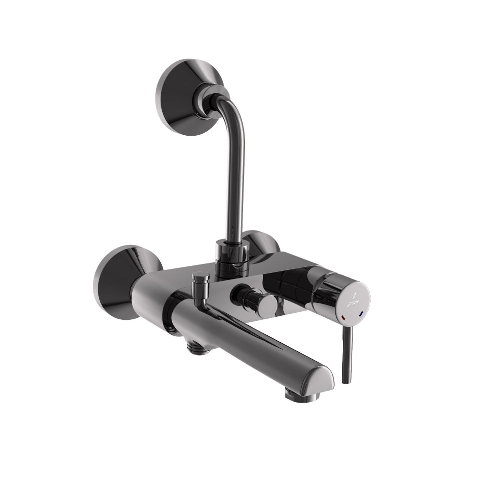 SINGLE LEVER WALL MIXER 3-IN-1 SYSTEM - JAQUAR FAUCETS - ( BLACK CHROME - FLORENTINE PRIME - 0x15 mm - 0inchX0.5inch )
