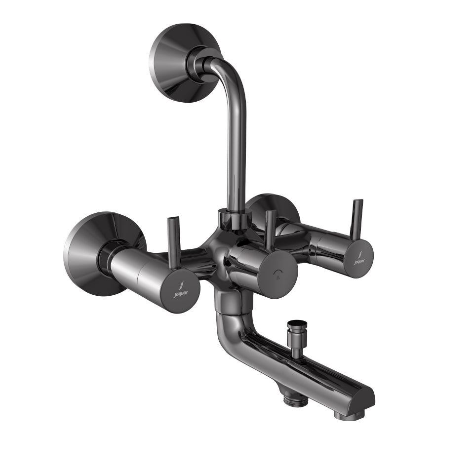 WALL MIXER 3-IN-1 SYSTEM - JAQUAR FAUCETS - ( BLACK CHROME - FLORENTINE PRIME - 0x15 mm - 0inchX0.5inch )