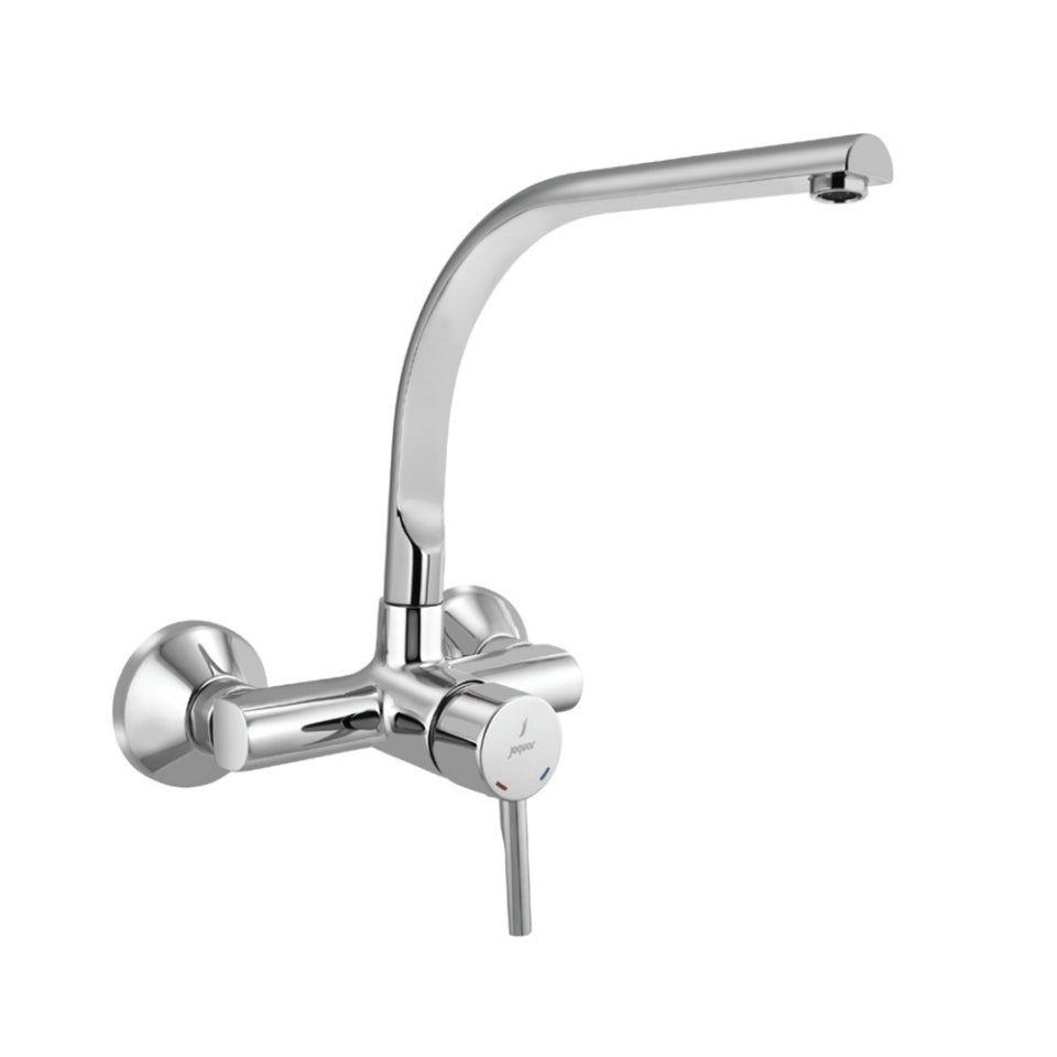 SINGLE LEVER SINK MIXER WITH SWINGING SPOUT ON UPPER SIDE (WALL MOUNTED) - JAQUAR FAUCETS - ( CHROME - FLORENTINE PRIME - 0x15 mm - 0inchX0.5inch )