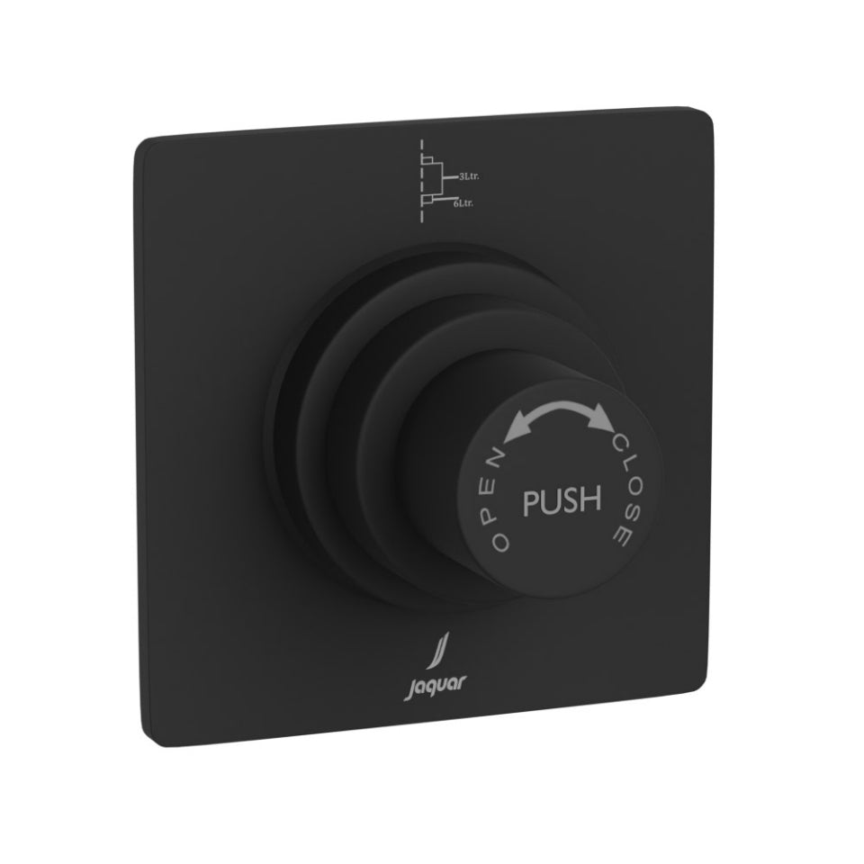 METROPOLE F/VALVE DUAL FLUSH PLATE - JAQUAR FAUCETS - ( BLACK MATT - FLUSH VALVE - 0x40 mm - 0inchX1.6inch )