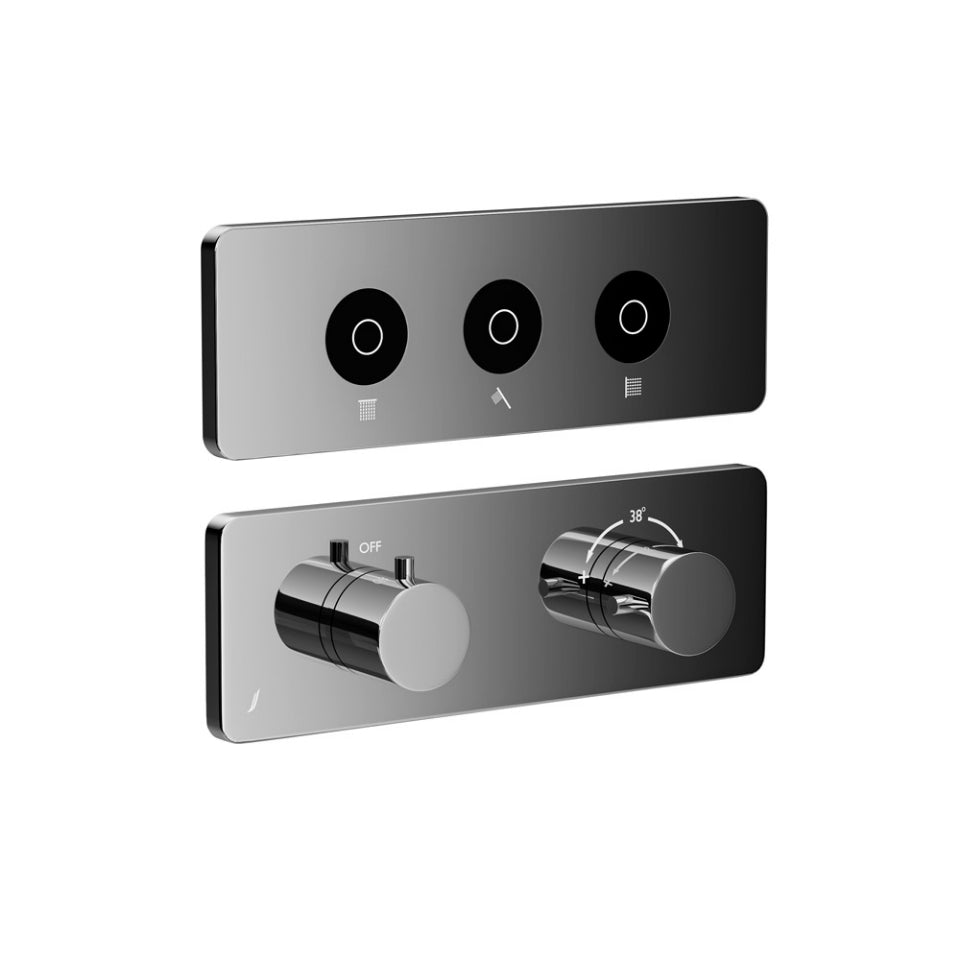 EXPOSED PART KIT OF QLOUD TOUCH SHOWER SYSTEM WITH 3OUTLETS - JAQUAR FAUCETS - ( CHROME - QLOUD - 0x32 mm - 0inchX1.28inch )