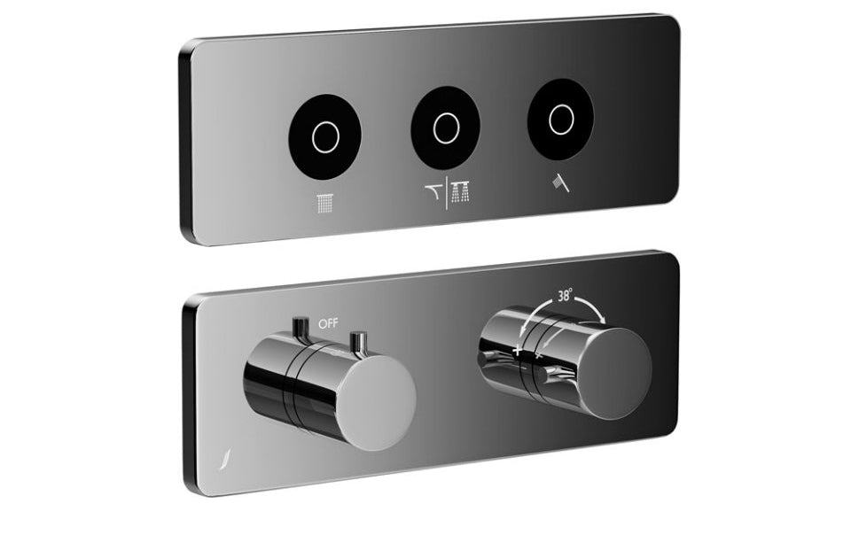 EXPOSED PART KIT OF QLOUD TOUCH SHOWER SYSTEM WITH 3OUTLETS - JAQUAR FAUCETS - ( CHROME - QLOUD - 0x32 mm - 0inchX1.28inch )