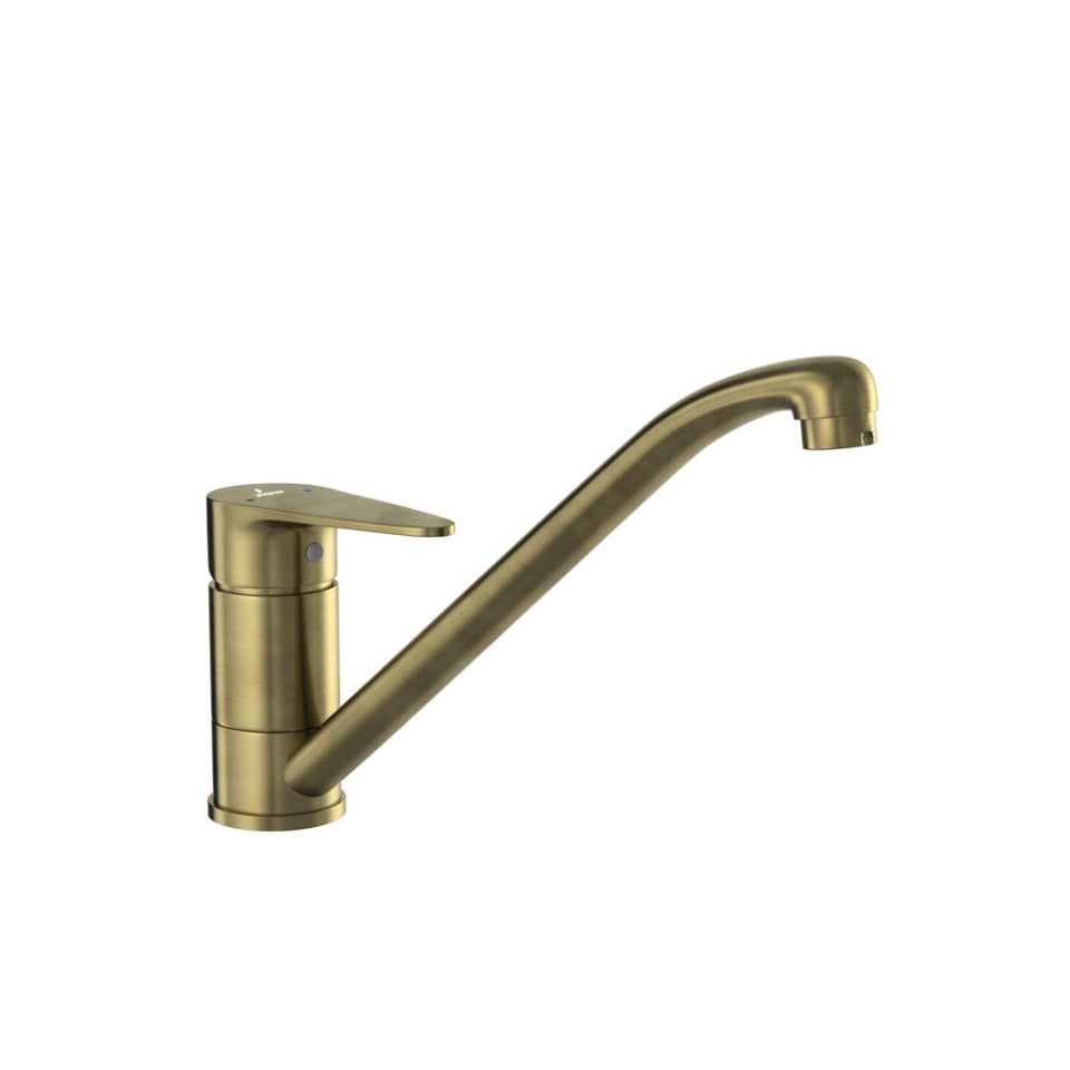 SINGLE LEVER SINK MIXER WITH SWINGING SPOUT - JAQUAR FAUCETS - ( ANTIQUE BRONZE - VIGNETTE PRIME - 0x15 mm - 0inchX0.5inch )