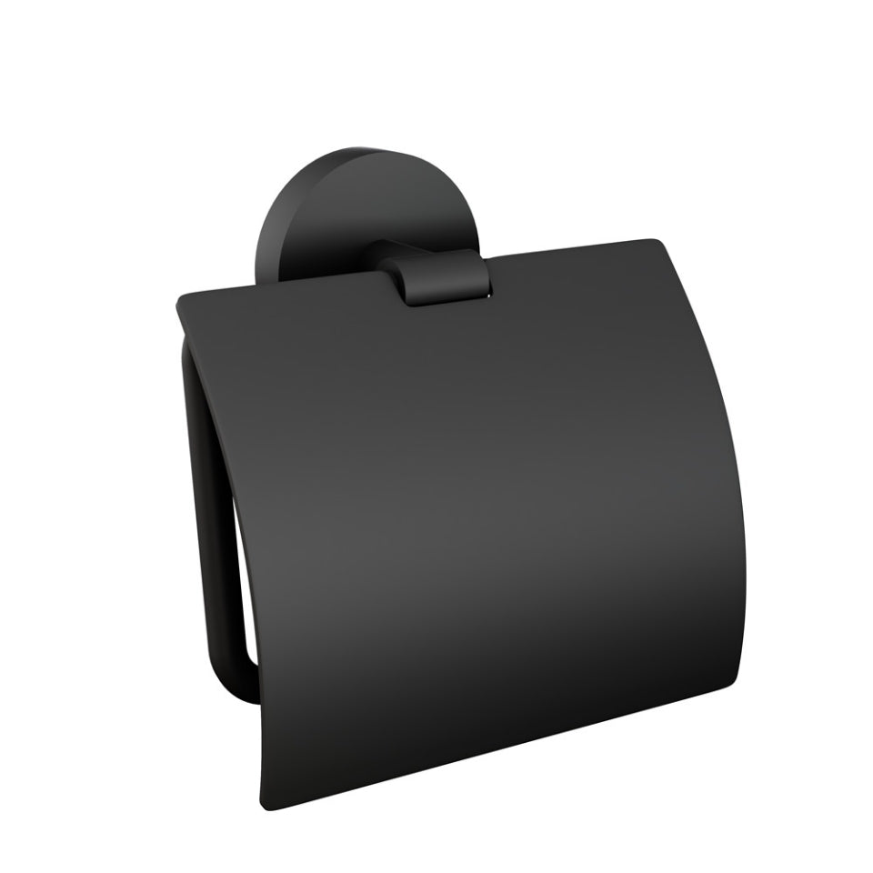 TOILET ROLL HOLDER WITH STAINLESS STEEL - JAQUAR FAUCETS - ( BLACK MATT - CONTINENTAL ACC. - 0x0 mm - 0inchx0inch )
