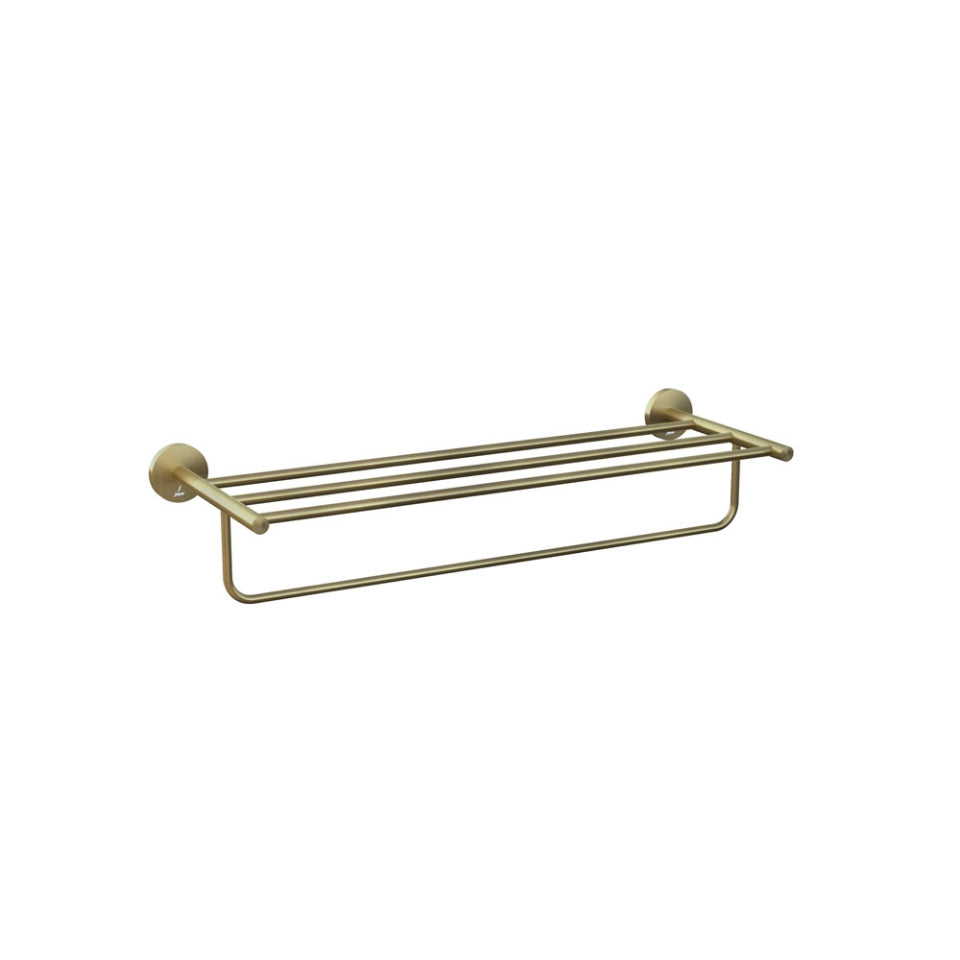 TOWEL RACK 600MM LONG WITH LOWER HANGERS - JAQUAR FAUCETS - (ANTIQUE BRONZE - CONTINENTAL ACC. - 0x600 mm - 0inchX24inch)