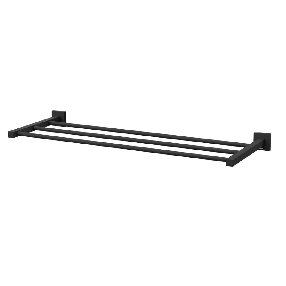 TOWEL RACK WITHOUT LOWER HANG - JAQUAR FAUCETS - ( BLACK MATT - ACC. KUBIX PRIME - 0x600 mm - 0inchX24inch )