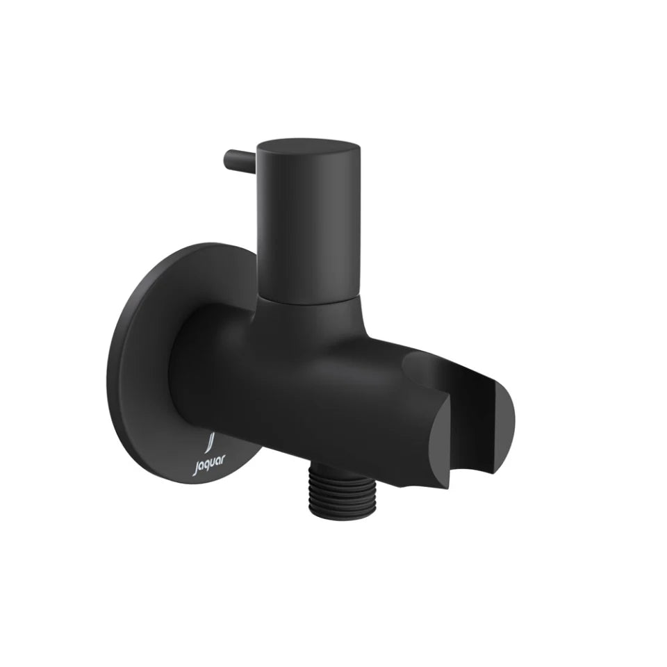 WALL OUTLET WITH HOSE ROUND - JAQUAR FAUCETS - ( BLACK MATT - ALLIED - 0x15 mm - 0inchX0.5inch )