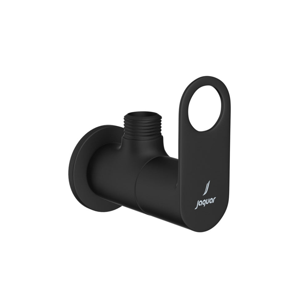 ANGULAR STOP COCK WITH WALL FLANGE - JAQUAR FAUCETS - ( BLACK MATT - ORNAMIX PRIME - 0x15 mm - 0inchX0.5inch )