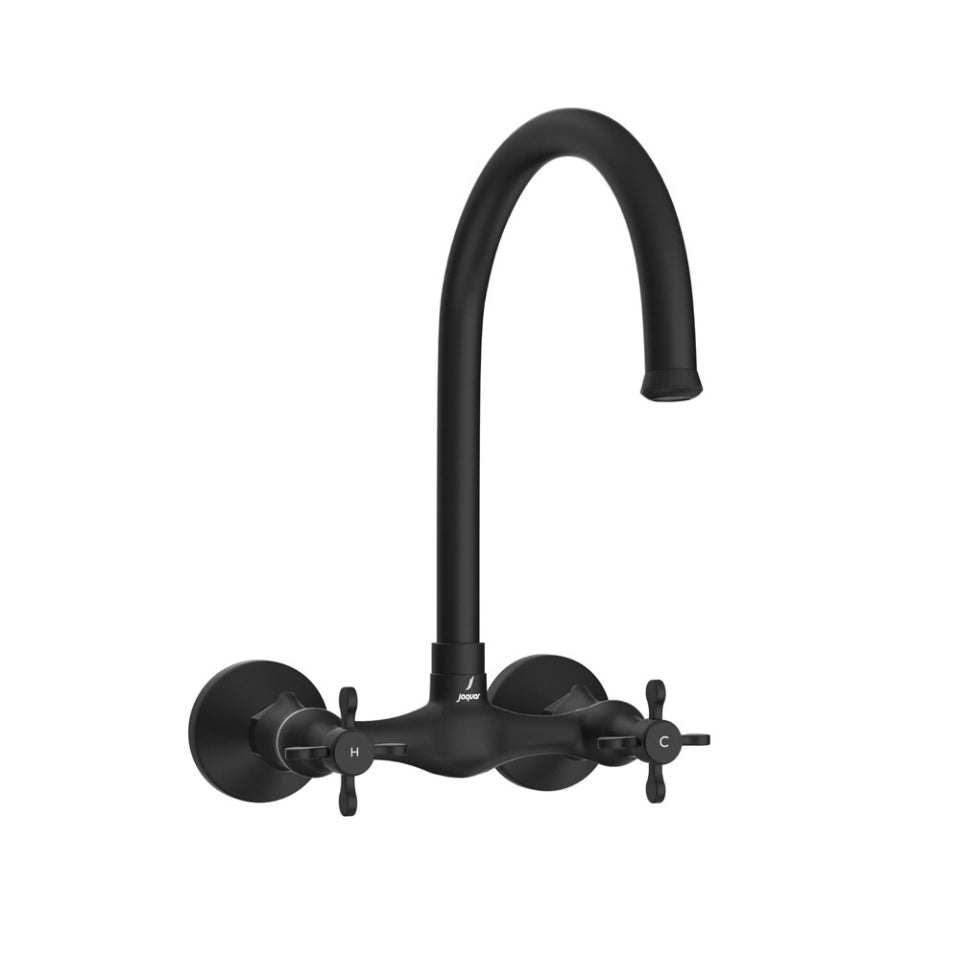 SINK MIXER WITH REGULAR SWINGING SPOUT - JAQUAR FAUCETS - ( BLACK MATT - QUEENS PRIME - 0x15 mm - 0inchX0.5inch )