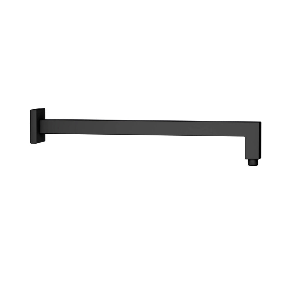 SHOWER ARM SQUARE W/FLANGE - JAQUAR FAUCETS - ( BLACK MATT - SHOWER ACC. - 15x400 mm - 0.5inchX16inch )