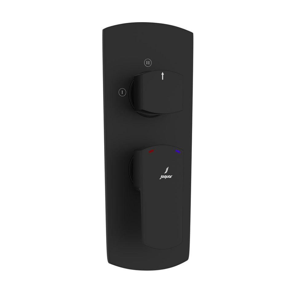 AQUAMAX EXPOSED PART KIT OF SINGLE LEVER SHOWER MIXER WITH 3-WAY DIVERTER AND SLEEVE (COMPATIBLE WITH ALD-783N) - JAQUAR FAUCETS - ( BLACK MATT - KUBIX PRIME - 0x15 mm - 0inchX0.5inch )